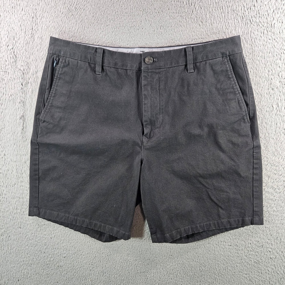 Bonobos Mens Standard Chino Shorts 7 Inch Inseam Charcoal Gray Size 35 Stretch